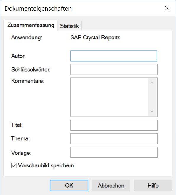 Dokumenteneigenschaften